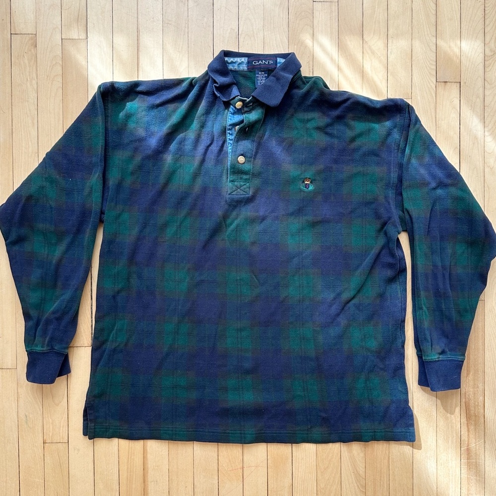 GANT Men's Blue and Green Polo Shirt